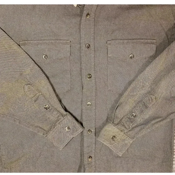 Panhandle Slim Men’s Western Brown Tan Long sleeve Button‎ Down 15.5 34 - Picture 3 of 8